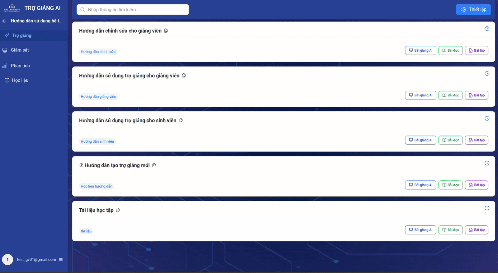 Giao diện thiết lập deadline cho học phần