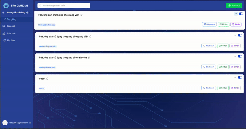 Giao diện thêm nội dung Bài đọc